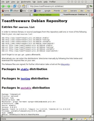 created some debian packages & a repository
